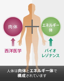 人体は肉体とエネルギー体で構成されています