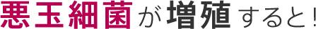 悪玉細菌が増殖すると！