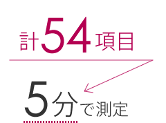 計54項目を5分で測定