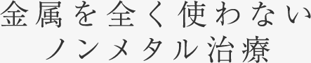 金属を全く使わないノンメタル治療
